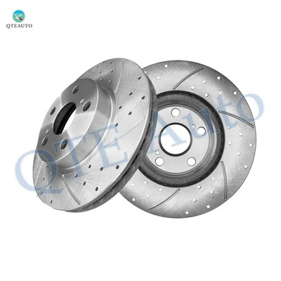 Front Drilled Slotted Brake Disc Rotors 255mm For 2004-2009 Toyota Prius - Image 1 of 4