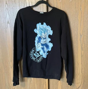 SUDADERA DRAGONBALL SUPER SAIYAN AZUL VEGETAL SUPER DRAGON TALLA M NEGRA - Imagen 1 de 5