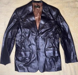 Scuola Cuoio Firenze Leather Jacket Brown Size 48 - Picture 1 of 9