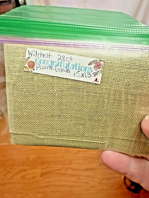 Wilchelt 28 count PRAIRIE GRAIN linen 15 X 13 " cross stitch needlework - Image 1 of 4