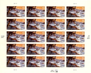 2008 Oregon 1859 42 cents Twenty Stamps Self-adhesive Stamps Brand New Sheet - Picture 1 of 2