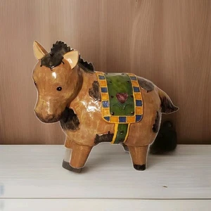 Large Patched Horse Monkey Mexican Style Statue Figurine Animal Folk Art 15×11 - Picture 1 of 19