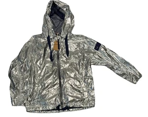 Neu True Religion Kapuzenpullover Kapuzenpullover Bomber silberfarben Windbreaker Jacke 199 $ - Bild 1 von 14