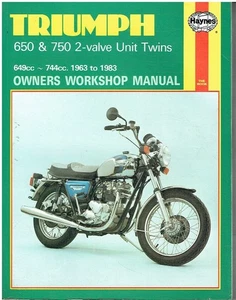 TRIUMPH THUNDERBIRD TROPHY TR6R TIGER T120 T140 BONNEVILLE 1963-83 REPAIR MANUAL - Picture 1 of 1