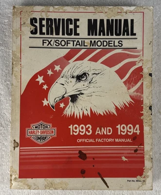 Harley Davidson Softail Models 1993 y 1994 manual de servicio 99482-94 Foto 1 de 4