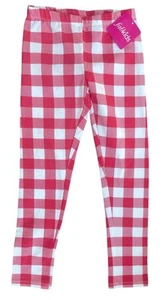 FabKids NWT Girls Size 6/7 Red White Plaid Pull On Pants Leggings Stretch - Picture 1 of 6
