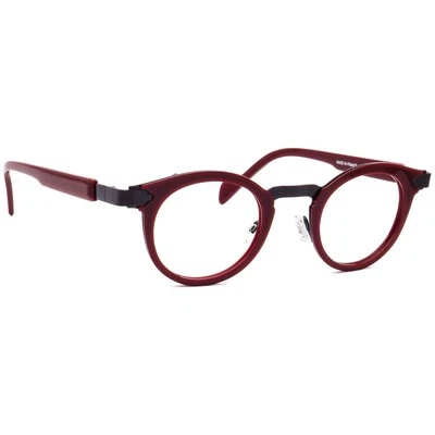 Anne Et Valentin Eyeglasses Erwin A192 Burgundy Round Frame France 44[]22 140 - Image 1 of 4