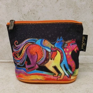 Laurel Burch Horse Cosmetic Pouch Makeup Bag Colorful - Picture 1 of 16