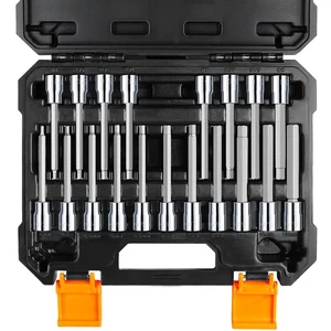 19-Piece 3/8 Inch Drive Extra Long Allen Hex Bit Socket Set, Standard SAE (1/... - Picture 1 of 7