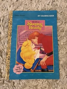 Sleeping Beauty Coloring Book Disney Golden Books 1997 - 5 pages used - Foto 1 di 5