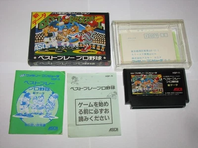 Best Play Baseball 1 New Data Ver Famicom NES Japan box manual CIB US Seller - Image 1 of 4