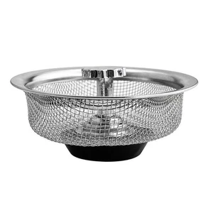 Stainless Kitchen Sink Strainer Plug Bathroom Shower Hair Filters Sink Strainer - Picture 1 of 8