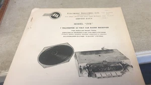 1961 FORD FALCON 12 Volt CAR RADIO Original Service Data - Picture 1 of 3