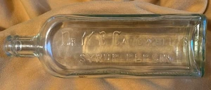 Vintage Dr. W.B. Caldwell's Syrup Pepsin 7-1/8" Long Glass Medicine Bottle Used - Picture 1 of 5