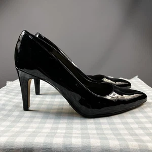 Clarks Cushionsoft Laina Rae Black Patent Leather Court Shoe UK 7.5 EU 41.5 - Picture 1 of 14