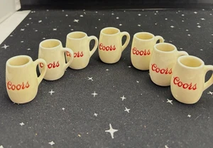 Vintage Miniatur Coors Becher Menge 7 Coors Brauerei Golden, CO Keramik 1,5" - Bild 1 von 9