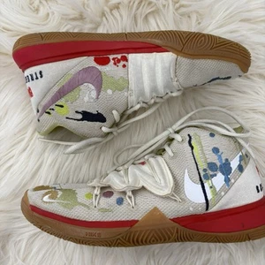 Nike Kyrie 5 Bandulu Embroidered Splatters 2019 CQ4236-100 Unisex Boys Size 6.5Y - Picture 1 of 8