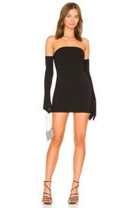 superdown Isabel Strapless Mini Dress in Black - Picture 1 of 4