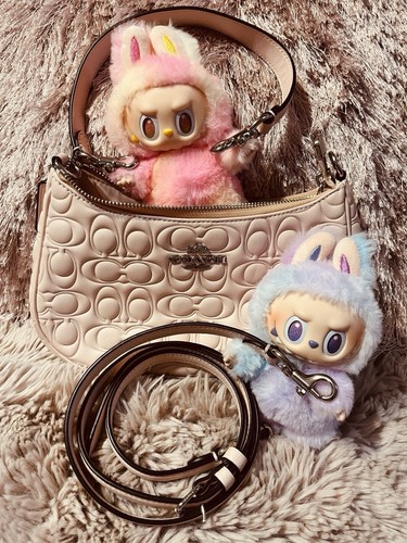 Borsa Coach Silver Hardware teri nuova con etichette in pelle firmata sigillata in fabbrica