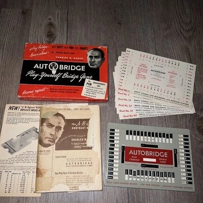 Vintage Complete 1959 Auto Bridge Autobridge Play-Yourself Card Game Set - Image 1 of 4