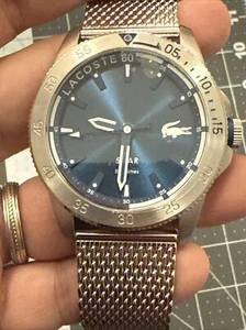 Large Stainless mesh Lacoste 2011217 Regatta Men's Watch blue dial - Picture 1 of 13
