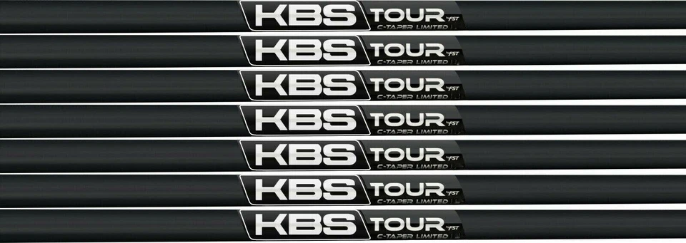 KBS Tour C-Taper Black Limited 130 4-PW X-Stiff Flex Iron Shafts .355 Taper Tip