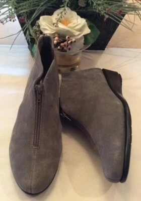 Novas botas de tornozelo femininas Aerosoles Allowance couro camurça cinza tamanho 11W, $99 - Imagem 1 de 4