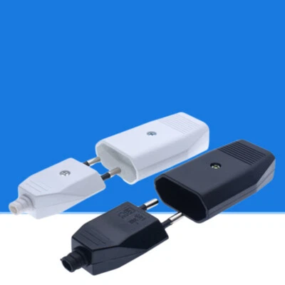 Adaptador de viaje convertidor CA 10A cableable macho/hembra enchufe de cableado UE BK/WH Foto 1 de 4