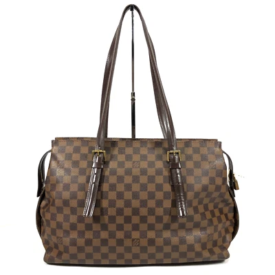 Auth Louis Vuitton Chelsea Tote Bag Damier Ebene Shoulder Bag N51119 TH0036 - Image 1 of 4