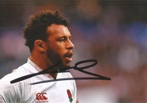 INGLATERRA Y NORTHAMPTON SAINTS RUGBY: FOTO 6x4 firmada por Courtney Lawes + certificado de autenticidad *prueba* - Imagen 1 de 2