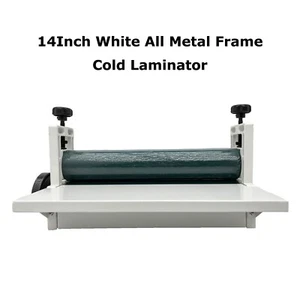 All Metal Frame Cold Laminator 14in Photo Advertising Manual Laminating Machine - Picture 1 of 19