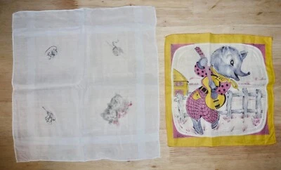 2 ALÇAS INFANTIS VINTAGE COM MOTIVO ANIMAL - COUNTRY FOX com GUITARRA - Imagem 1 de 3