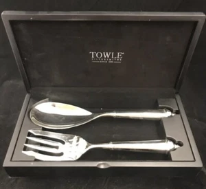 "Juego de 2 piezas plateros de toallas NUEVO con caja de regalo o almacenamiento - 10""" - Imagen 1 de 3