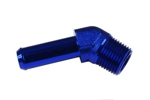 Adapter end connector fitting 45' 1/4"NPT to 3/8" nipple Blue - Picture 1 of 8