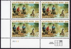 Scott #3316 California Gold Rush Plate Block of 4 Stamps - MNH - Picture 1 of 2