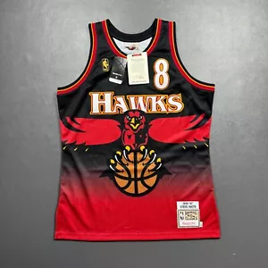 100% Authentic Steve Smith Mitchell & Ness 96 97 Hawks Jersey Size 44 L Mens - Picture 1 of 7
