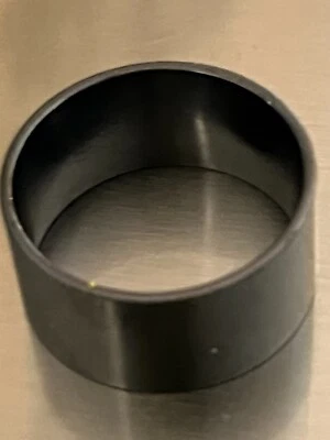 Brushed Black Finish, 1/2 inch Wide Men's Titanium Ring, Band - Stovepipe cut - Image 1 of 4