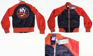 RBK NEW YORK ISLANDERS WOMEN'S SHINY SATIN JACKET LARGE - Picture 1 of 4