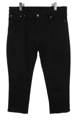 Levi's 511 Vaqueros Hombres W38 L27 Negro Desteñido Cremallera Informal Ajustado - Imagen 1 de 4