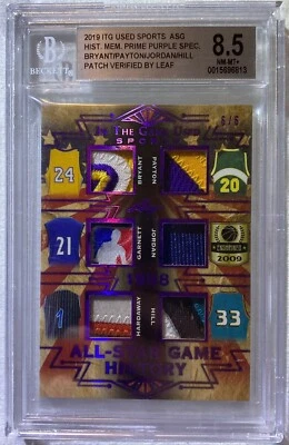 2019 LEAF ITG MICHAEL JORDAN KOBE GARNETT HILL ++ ALL STAR PATCHES 6/6 BGS 8.5 — 第 1/2 张图片