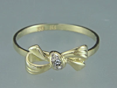 Ring, Damenring, Goldring, Goldring mit Zirkonia in Gold 333/ooo - Bild 1 von 3