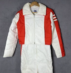 Vintage Profile Women's Size L Ski Jacket & Overalls Set White Red Snow Skiing - Picture 1 of 16
