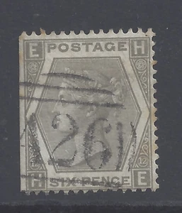 G.B. USED IN GIBRALTAR  1873  6d. GREY  PLATE 12   SG Z49 - Picture 1 of 2