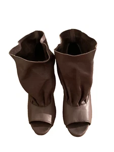 Dolce Vita pump ankle stiletto heels women size8 color brown open front leather - Picture 1 of 11