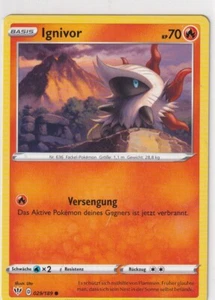 Pokemon Tarjeta Flammende Oscuridad Núm 29/189 Ignivor Alemán - Imagen 1 de 1