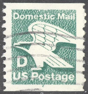 Scott 2112 the 1985 22¢ Eagle & D, Used Plate Number Single - Picture 1 of 2