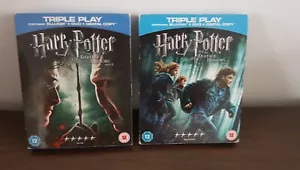 Harry Potter and the Deathly Hallows: Part 1 + Part 2 - Triple Play Blu Ray - Picture 1 of 4