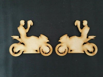 Motorcycle, Motorbike 3mm or 6MM MDF Craft shapes Embellishment Decoration #6