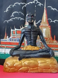 Father Kru Kai Kaew, Thai Lersi Pu Kai Wealth Buddha, 8"x8",Collectors, - Picture 1 of 1