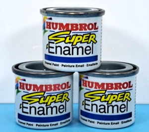 HUMBROL Enamel Model Paint - 14ml Pot x 3 - No.5 Dark Admiralty Grey Gloss - Picture 1 of 3